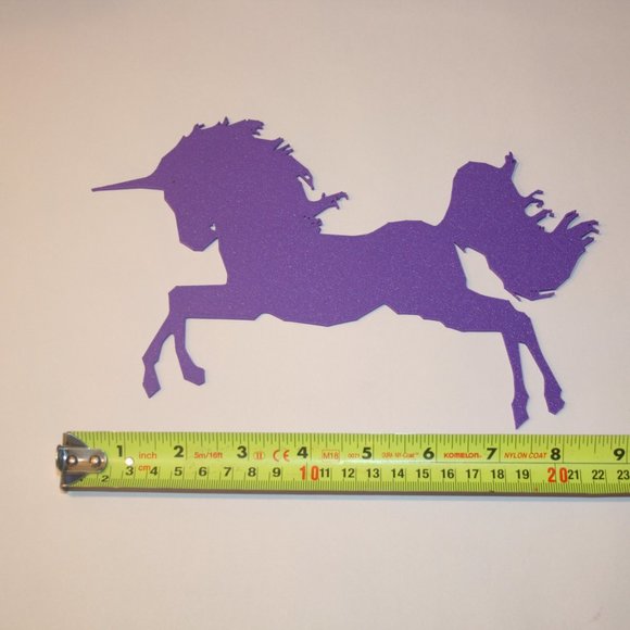 Unicorn 8 3/4"x5" Wall Decor 3D Printed Art Minimalist Line Silhouette Horse - Picture 5 of 6